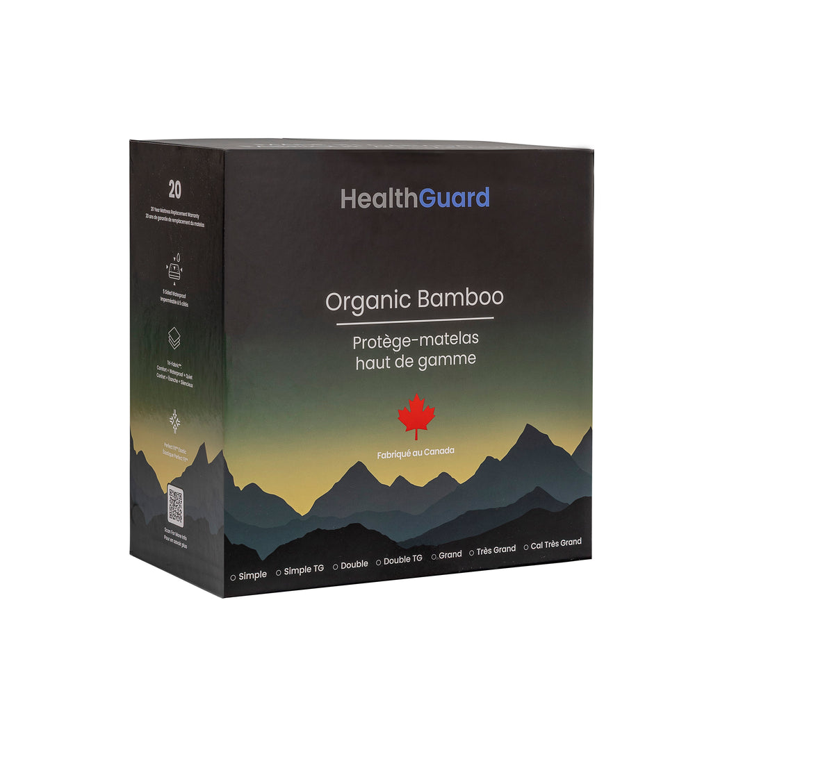 Protège-matelas en bambou biologique